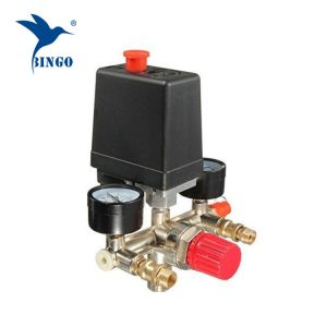 125psi 1 Port Air Compressor Pressure Switch dengan Pengukur Regulator